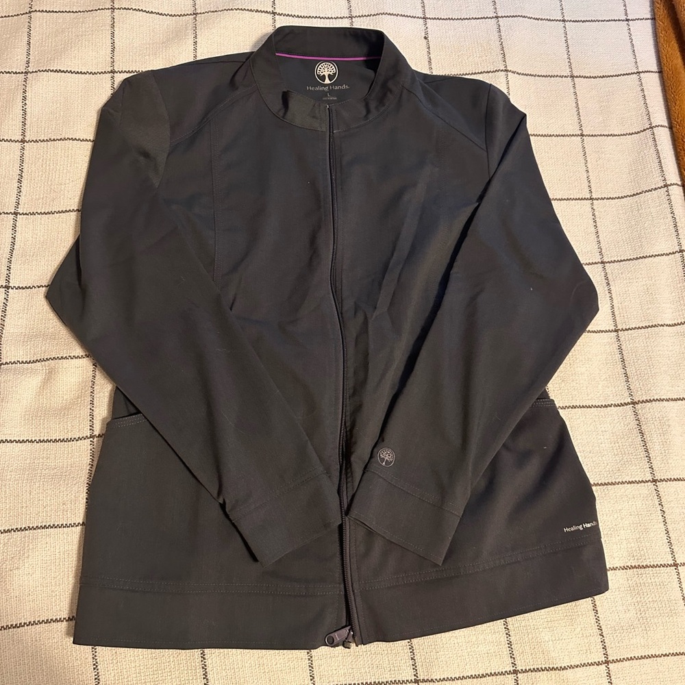 Healing hands, size women’s large, zip up jacket